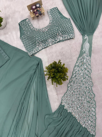 SAREE WITH FULLY EMBROIDERED